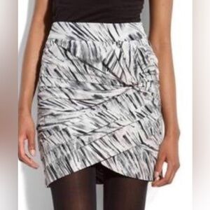 Anthropologie Leifsdottir Silk/Cotton Printed Pleated Mini Skirt